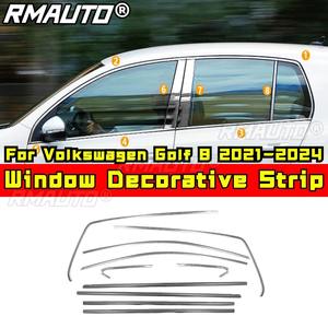Tira Decorativa para Ventana de Coche, Marco de Puerta Exterior de Acero Inoxidable para Volkswagen Golf 6/7/8 2021-2024, Kit de Carrocería, Accesorios para Coche - Product Image 2