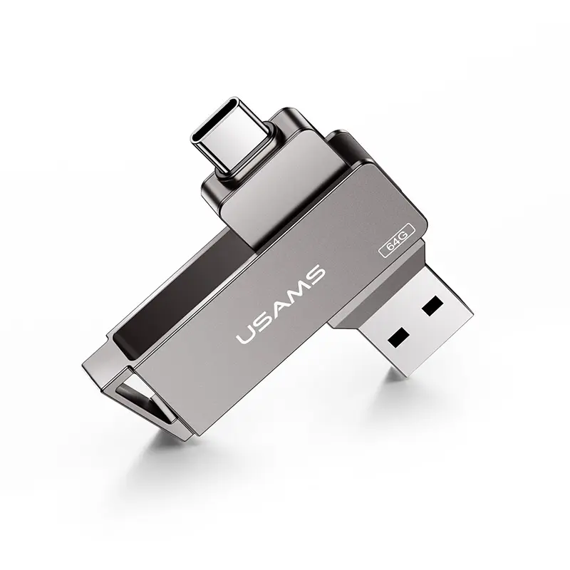 USAMS ZB199 Mini USB Flash Drive 32GB Type-C + USB3.0 Tốc Độ Cao USB Drive USB 3.0 Memory Stick Thẻ Tín Dụng Flash Drive Cho Iphone