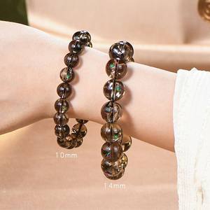 <span class=keywords><strong>Bracelet</strong></span> en perles de cristal fleur 2026, vente en gros, <span class=keywords><strong>quartz</strong></span> <span class=keywords><strong>fumé</strong></span> naturel d'Azerbaïdjan, poli, sans couture, promotion, cadeau - Product Image 6