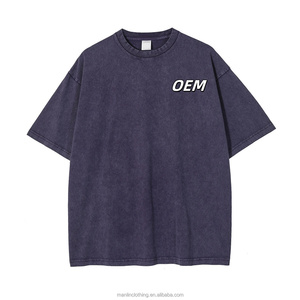 <span class=keywords><strong>Camisetas</strong></span> con Estampado Puff Acid Wash para Hombre, Camiseta de Algodón Multicolor para Hombre, Estilo Palm Angels Premium Oversize 220 Gsm, Corte Holgado - Product Image 3