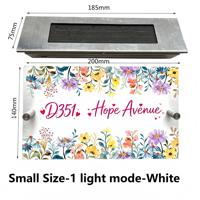 Plaque d'adresse en aluminium étanche à LED solaire pour sublimation, affichage numérique du numéro de maison, pour extérieur