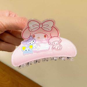 Forcine per capelli Vintage di tendenza per bambini fatte a mano 5cm in acrilico con fiocco di cristallo accessori per capelli alla moda carini per ragazze vendita calda - Product Image 1