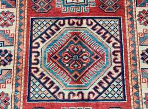 Venta caliente tamaño personalizable Vintage afgano mano anudada Kazak alfombra dormitorio área Kilim alfombra hecha de algodón con patrón abstracto - Product Image 3