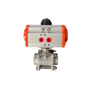 Válvula de bola roscada de acero inoxidable con retorno por resorte OEM IP65, conexión tipo wafer/brida - Product Image 3