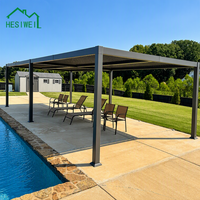 Pergola Bioclimatique Moderne en Aluminium avec Toit à Lames Orientables Étanche et Motorisée pour Extérieur