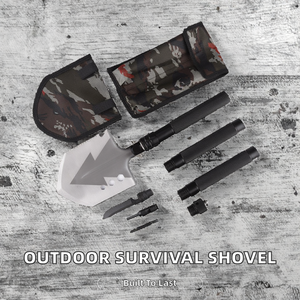 Pala de Supervivencia Plegable Multifuncional KYLIN para Campismo y Escalada, con Mango de Metal Dorado en Forma de D, Portátil y Combinada - Product Image 2