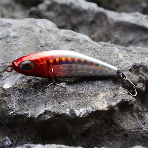 Leurre Minnow Artisanal 55mm 6g, Flottant, en ABS, avec Feuille Réfléchissante de Qualité Supérieure, <span class=keywords><strong>Jerkbait</strong></span> pour la Pêche en Rivière Côtière - Product Image 5