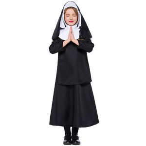 Pour <span class=keywords><strong>Amazon</strong></span> Stock noir nonne Costume pour filles Halloween Cosplay conte <span class=keywords><strong>de</strong></span> fées drame Performance comprend <span class=keywords><strong>robe</strong></span> pantalon personnage TV - Product Image 1