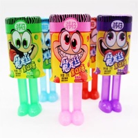 Sucettes Gélifiées Fruitées Liquides Crazy Hair, Goût Yaourt Aigre et Menthe, Multicolores pour Enfants, Boîte de 20g, Vente en Gros SLEZI FOOD