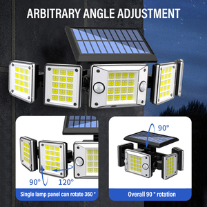 5 Heads LED Solar <b>Light</b> Outdoor <b>Motion</b> <b>Sensor</b> Waterproof Wide-angle Illumination Wall Lamp Garden Courtyard Street <b>Lights</b> - Product Image 4
