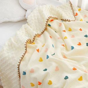 Baby Peas Pure Cotton Cartoon Four Seasons Newborn Class a Gauze <strong>Quilt</strong> Kindergarten Blanket Factory Wholesale - Product Image 4