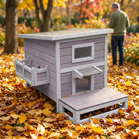Abri pour animaux de compagnie en bois durable, peint par pulvérisation, avec toit en plastique résistant, structure stable pour chiens et chats, utilisation domestique