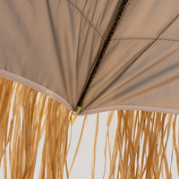 Parasol de jardin extérieur de luxe 2M, style bohème, distinctif, créatif, réglable, coupe-vent, pour piscine, en paille synthétique, pour la plage