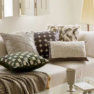 Sofá moderno nórdico travesseiro personalizado de luxo high-end almofada de cabeceira para sala de estar quarto almofada atacado