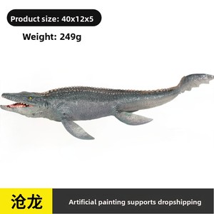 Jurassic solido Mosasaurus PVC versione giocattolo ombra subacquea dinosauro modello ornamenti stesso stile dei personaggi congelati - Product Image 4