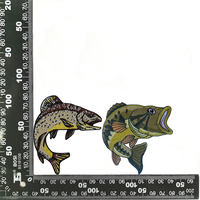 Écussons de broderie poisson organisme marin personnalisés Écusson brodé au fer Chapeau de créateur Vêtements Sac de bricolage Écussons de couture