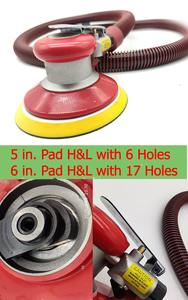 TY71136B 낮은 진동 6 In. 공구의 속도를 조정하는 17 의 구멍 붙박이 공기 규칙을 가진 무작위 궤도 공기 샌더 <span class=keywords><strong>H</strong></span> & L - Product Image 2