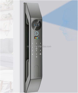 Serrure de porte intelligente multilingue avec application, interphone vidéo Wi-Fi, reconnaissance faciale 3D, déverrouillage par empreinte digitale, carte et <span class=keywords><strong>code</strong></span>, stockage cloud Tuya, pour portes en bois - Product Image 3