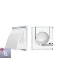 Sortie d'air carrée moderne en plastique capuchon coupe-vent ABS mur extérieur couverture de pluie système d'air frais Ventilation hotte d'échappement extérieur