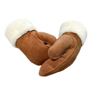 Toptan moda kış kalın koyun deri eldiven gerçek deri özel kadınlar sıcak eldivenler - Product Image 6