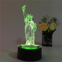 Newish Creative en blanco acrílico grabable luz de noche cama escritorio 3D Diy tablero de notas Led luz de noche