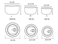 Bol en céramique écologique compatible micro-ondes avec couvercle hermétique, boîte à lunch portable, récipient alimentaire en céramique, cadeau