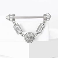 2025 à la mode Vintage haute qualité luxe alliage strass méduse tête broche pour unisexe fête cadeaux