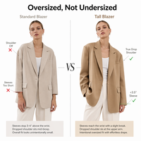 Blazer structuré sur mesure de haute qualité pour femmes de grande taille, veste de costume longue à simple boutonnage pour tenue professionnelle