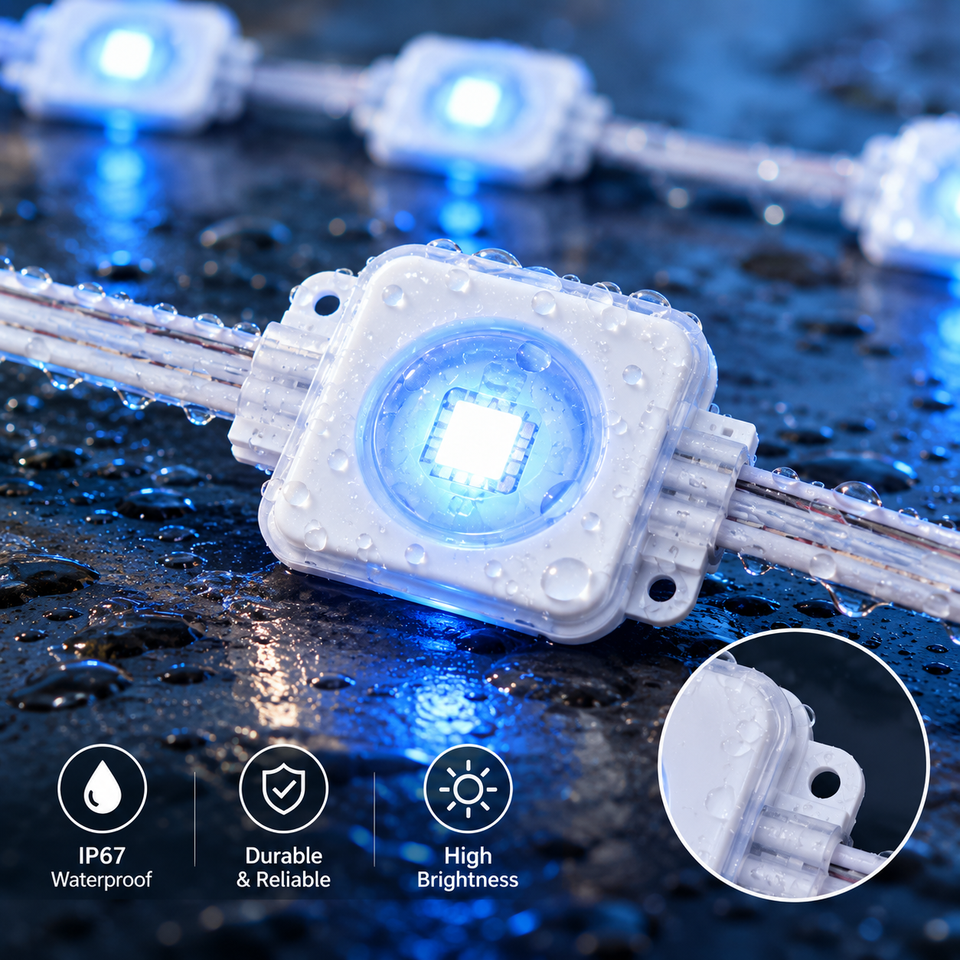 Rgb Outdoor Led Module 24V RGB LED Pixel Module UCS1903 Addressable LED Light IP67 Waterproof ...