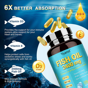 OEM/ODM วิตามินอีและดี3 เสริมสร้างสุขภาพสมอง ข้อต่อ และดวงตา สูตรเข้มข้น โอเมก้า3 น้ำมันปลาแบบซอฟเจล ตัวอย่างฟรี - Product Image 5