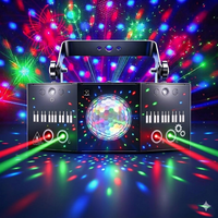 Proyektor Lampu Disko Laser LED 6 Mata 7 Warna DMX512 Kontrol Jarak Jauh & Suara untuk Pesta Konser Pernikahan KTV IP20 YSH