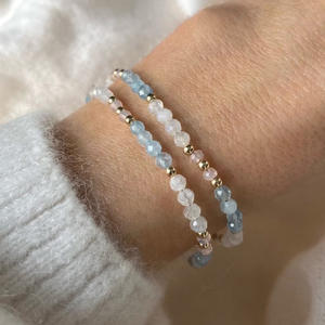 <strong>Fertility</strong> Faceted Crystal Beads <strong>Bracelet</strong> Rose Quartz Moonstone Aquamarine <strong>Bracelets</strong> Pregnancy IVF Gift Mom - Product Image 6