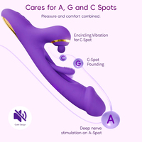 Vibrateur pour point G féminin avec design langue de chaton, 7 fréquences, étanche au quotidien et recharge magnétique USB