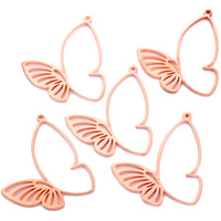 YuenZ Simple et élégant filigrane creux papillon breloques pour collier boucles d'oreilles pendentif bijoux à bricoler soi-même accessoires 39*38mm D2113