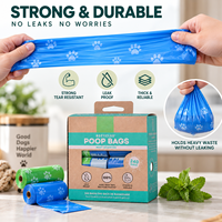 Sacs à déjections canines biodégradables écologiques de luxe avec logo personnalisé, anti-fuites, parfumés, en rouleaux, pour la vente en gros
