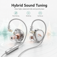 Auriculares con cable OEM personalizados, híbridos con armadura dinámica, interfaz de 3,5 mm, auriculares HiFi para música, cable intercambiable, molde privado