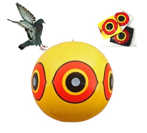 Ballon oiseau répulsif terreur oeil intérieur/extérieur jardin oiseau peur plastique contrôle pièges acier oiseaux pointes ferme emballé sac - Product Image 3