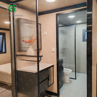 20 pieds Casas de Contenedor maison avec porche et cuisine maison conteneur modulaire préfabriquée extensible maison restaurant magasins