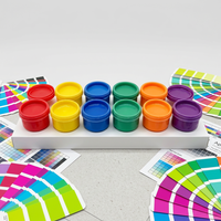 Peinture à doigts non toxique 30 ml, 12 pots, 6 couleurs, lavable, peinture artistique pour enfants certifiée MSDS, fournitures de peinture à doigts sûres pour enfants
