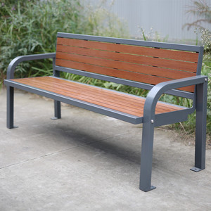 Mobilier d'extérieur Banc de loisirs moderne en bois long Banc en bois dur pour parc public Banc en bois pour sièges d'extérieur Banc pour jardin et patio - Product Image 5