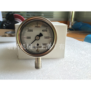 Manomètre tout en acier inoxydable Ashcroft série 1009, précision 6000 Kpa pour compresseur d'air - Product Image 1