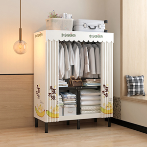 Armoire de rangement portable pliable sans installation, penderie robuste autoportante pour vêtements - Product Image 2