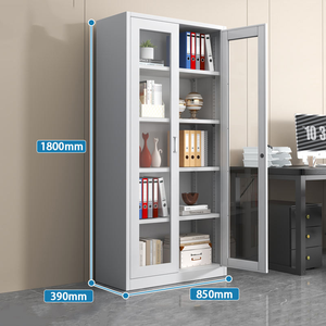 Armoires de rangement en métal à 2 portes en verre pour bureau Armoire de classement en acier Armoire de rangement en acier à <span class=keywords><strong>6</strong></span> <span class=keywords><strong>tiroirs</strong></span> - Product Image 6