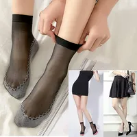 Chaussettes courtes pour femmes en nylon, fines, respirantes, transparentes, légères, décontractées, pour le printemps