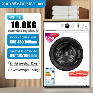 <span class=keywords><strong>Lave</strong></span>-linge/sécheuse tout-en-un mécanique électrique à ouverture frontale en acier inoxydable 10 kg, classe A+++, efficacité énergétique, 1400 tr/min - Product Image 3