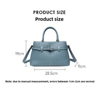 Nouveau Sac à Main de Créateur Vintage de Luxe en Cuir PU Véritable Tressé pour Femme