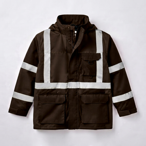 Sudadera de Seguridad Verde de Alta Visibilidad, Chaqueta de Trabajo de Forro Polar con Cremallera, para Construcción Vial, Certificada CE, de Poliéster, Unisex, Cálida - Product Image 1