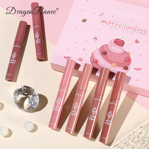 Set de 6 Brillos Labiales Mate <span class=keywords><strong>Dragon</strong></span> Ranee - Acabado Aterciopelado de Larga Duración, 6 Colores para <span class=keywords><strong>Maquillaje</strong></span> Diario y de Fiesta - Product Image 3