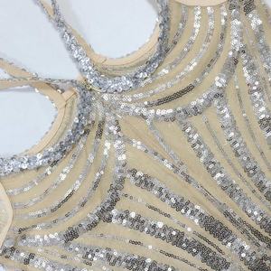 Robe midi à paillettes transparente pour femme, robe longue de soirée d'anniversaire à plumes 2025 - Product Image 5