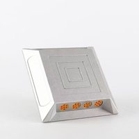 Marqueurs réfléchissants de sécurité routière en perles de verre 15*15CM, yeux de chat en aluminium moulé, clous routiers
